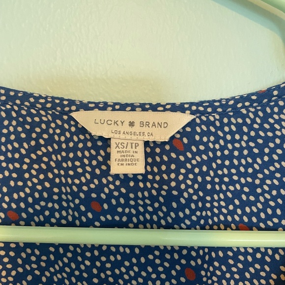 Lucky Brand Mila wrap surplice puff sleeve ruffle mini dress - Picture 5 of 9